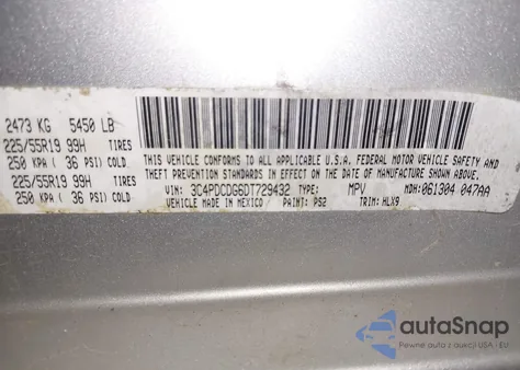 2013 Dodge Journey Crew из США, поврежденный, VIN 3C4PDCDG6DT729432